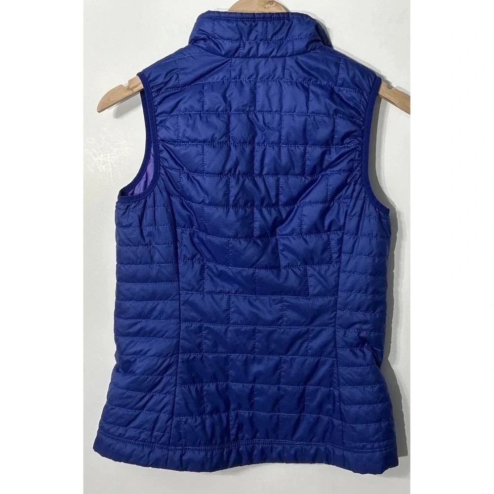 Patagonia Nano Puff Blue Puffer Vest Jacket‎ Full Zip Primaloft Women's XS 84246